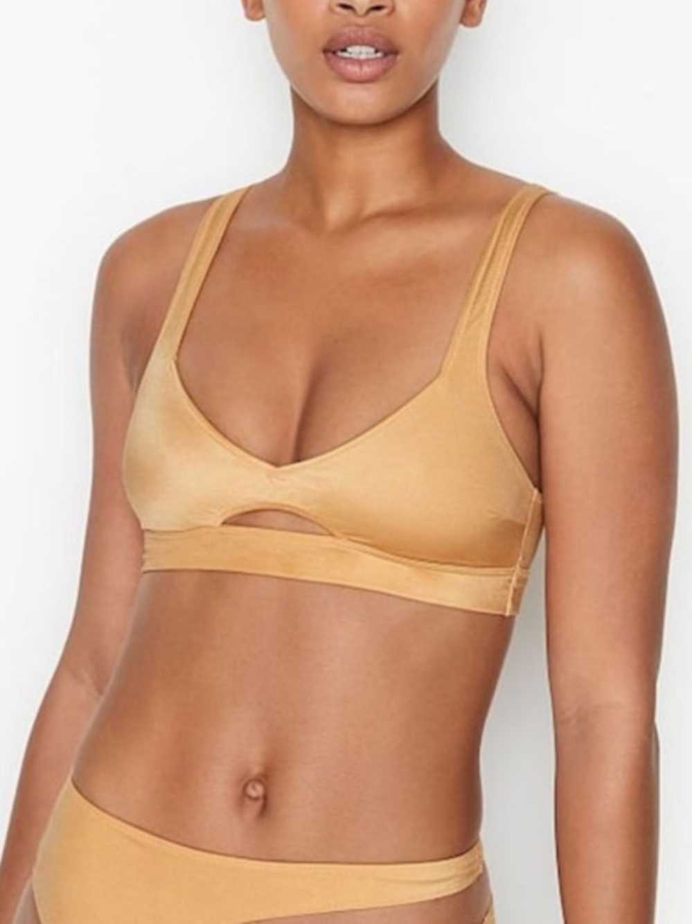 Victoria’s Secret, Shira Gold Lagos Cutout Scoop Top, size XS